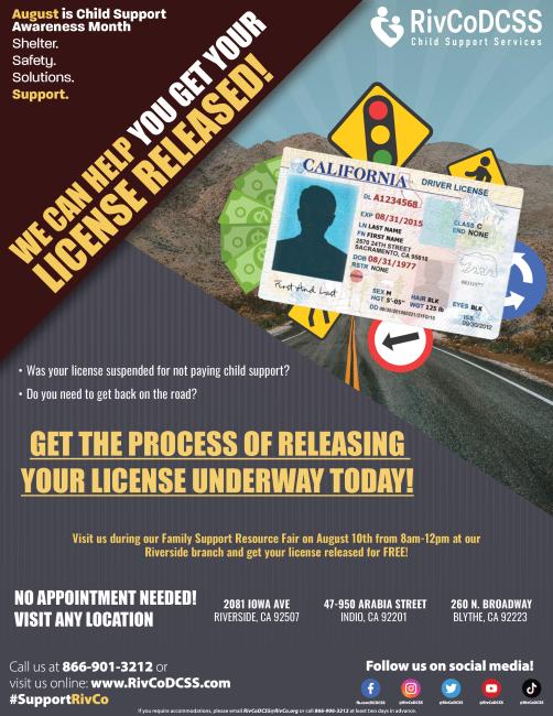 Driver&rsquo;s License Release Program | Child Support Services 